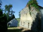 Ruins of a barn on Crossgates walking path.  