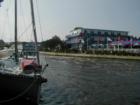 Sayville Ferry arriving from across the Great Bay, Fire Island Pines