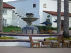 The plaza area in the center of La Costa Resort offers tables and chairs for casual meetings, coffee and people-watching.