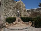 Statue of Father Serra and Indian Boy in the Sacred Garden - Mission San Juan Capistrano