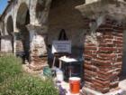 Restoration in progress at the Mission in San Juan Capistrano.