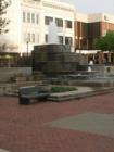 View of the water fountain on the square in Springfield Missouri.
