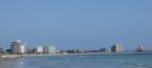 View of St Pete Beach from Upham Beach - you can see all the way down to the Don Cesar.
