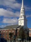 The Historic North Church in downtown Portsmouth New Hampshire with its gorgeous new steeple.  This is the church that tolled the bells for John Paul Jones' ride warning the British were coming.