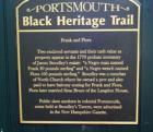 Black Heritage Trail Plaque on Stoodley's Tavern in the Strawberry Banke area of Portsmouth NH. 