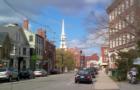 Daniel Street Downtown Portsmouth New Hampshire - just about every view in downtown Portsmouth includes a view of the North Church Steeple. 