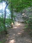 A view of the cliffs that Raven Rock State Park is named for in Harnett County, NC
