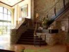 Inside the Laguna Hills Community Center this elegant stairway leads to offices,meeting rooms and fossil displays.