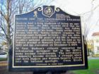 This plaque on the green describes the underground railroad in teh days of slavery