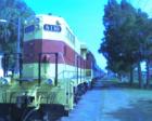Inland Lakes Railway dinner train at station in Eustis.