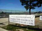Sign at Laguna Hills High School was enthusiastically posted to signify the excitement of the construction of their own football stadium.