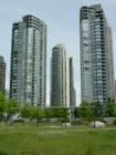 More and more condo towers grace False Creek - the 501 Pacific in the middle, flanked by two new towers.