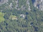 Looking down on Yosemite Valley and the Ahwahnee Hotel