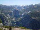Snow-capped mountains around Yosemite