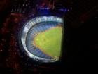 Arial view of the Rogers Center, Home of the Toronto Blue Jays, take from the Glass Floor level of the CN Tower.
