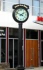 "Good Old Brea" clock in downtown Brea on the Birch St. Promonade. Photo by Lynda Eisenmann, Broker.