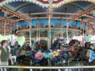 The carousel at Hershey Park. Close to the entrance, it gives a feeling of the old time carnival to all visitors