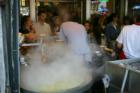A steaming pot at Fisherman's Wharf.
