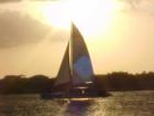 Sailboat at Sunset off Sunset Pier in Key West
