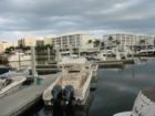 View from the well know Fish House restaurant, with floating concrete docks, Lee County, Fl