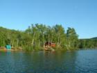 Looking at the island on Drews Lake!
