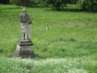 Guardian of the wild gardens at Longfellow Gardens in south Minneapolis. Acres of green with birdhouses filled with bluebirds