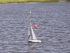 R/C sloop on Lake Catherine.
      