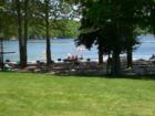 Shady picnic grove and beach overlooking Westcolang Lake.