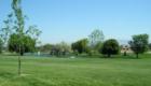 The common area in Sutherland Farm subdivision features walking paths, water, and plenty of grass.