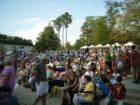Terraced amphitheater. Opening night