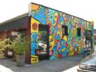 Art work on the Ciao Vito Italian restaurant at 22nd and NE Alberta in the heart of the Alberta Arts District in Portland Oregon