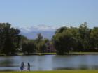 The North side lake is the bigger one of the two. It is absoutely my favorite part of the park. Find a little bench on the North East corner, you can enjoy this fantastic mountain view for hours! 