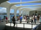 USS Arizona Walk through from boat to Memorial 