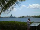 View from point of entry to boat ride to USS Arizona.