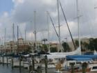 Sailboats with the Safety Harbor Spa in the background in Safety Harbor, Florida 