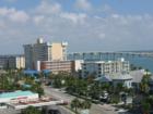 View of South Clearwater Beach and bridge to Sand Key from Shepards south.