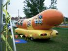 The Oscar Mobile!  What's the WOrld's LArgest Bratfest without the World's Most Famous Hotdog this side of former NY Yankee Reggie Jackson?!? Grilling at Madison's Brat Fest
      
      (Photo by Art Blanchet of Your Home-Your Money)
