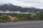 Clouds over the mountains during monsoon season in Tucson, AZ.  The photo was taken along Skyline Road in the foothills.