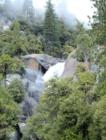 Falls in Yosemite on a cloudy spring day