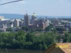 The state capital and Harrisburg skyline from across the river in Lemoyne