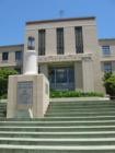Front steps of the San Luis Obispo County Courthouse built in 1940 on Osos Street.