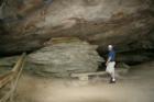 Cloudland Canyon State Park in Rising Fawn, Georgia. Shelter large enough to cover a dozen or more people under a rock about the size of a 3000 square foot home! We sheltered here from a storm.