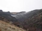 Fog rising above the canyon area of Ellensburg