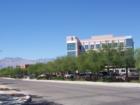 This is one of the University of Phoenix buildings located at the Williams Center in Central Tucson, AZ.  Notice the mountains in the background.