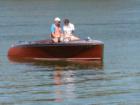 Boating old-school on Lake Dora.
