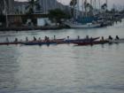 Canoe racing just off Magic Island
