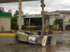 Sunny Isles Beach : Hurricane Wilma Topples Gas Station Pump to its Side