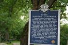 Sign for Oldest Historic Ferry in country running across Connecticut River between Glastonbury and Rocky Hill since 1655