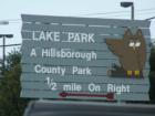 Lake Park, located off dale mabry south of Van Dyke Rd