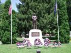 Soldiers memorial at Locust Street Park.  Photo by Brian Schulman